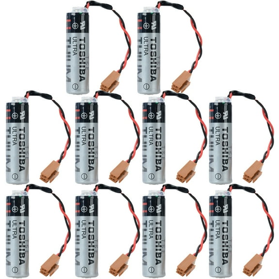 (10-Pack) 3.6V ER6V ER6VC119A ER6VC119B 2400mah Non-Rechargeable Lithium Battery Compatible with PLC Battery
