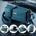 thumbnail image 4 of Allytechgroup Wallet Case for iPhone 11 with Credit Card Slot, RFID Blocking PU Leather Flip Case with Shoulder Strap Wrist Strap Compatible with MagSafe Shockproof Full Body Cover, Green, 4 of 13