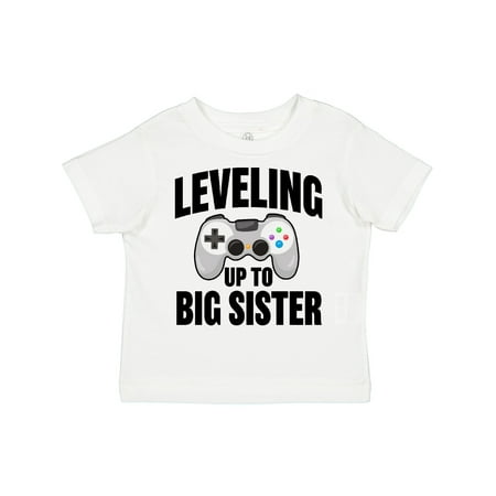 

Inktastic Leveling Up to Big Sister Gift Toddler Toddler Girl T-Shirt