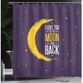 thumbnail image 4 of Ambesonne Moon Shower Curtain, Stars Celestial Elements Art, 69"Wx75"L, Dark Purple Multicolor, 4 of 5