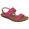 thumbnail image 1 of Soda Shoes Women Flat Sandals Buckle Ankle Double Straps Member-S Fuchsia Hot Pink 7.5, 1 of 3