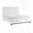 thumbnail image 3 of White Finish California King Platform Bed - 2 Drawers on Footboard - Easy Assembly, 3 of 8