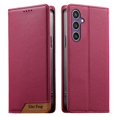 thumbnail image 1 of Funda Tipo Cartera de Cuero Sintético para Samsung Galaxy S24 Bloqueo RFID, con Ranuras para Tarjetas y Bolsillo para Efectivo, Cierre Magnético Fuerte Rojo, 1 of 6