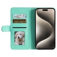 thumbnail image 6 of Compatible with iPhone 13 Pro Max Wallet Case with Card Holder [RFID Blocking] for i13 Pro Max Case Wallet Wrist Strap Durable PU Leather Magnetic Flip Folio Cover for Women and Men,Green, 6 of 11