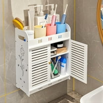 YOYTOO Medicine Cabinet for Bathroom, Wall Mount Over the Toilet Storage Cabinet Organizer with 2 Doors & 3 Shelves, White