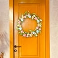 thumbnail image 3 of Luzkey Artificial Easter Wreaths Easter Egg Wreath for Patio Porch Home Wall Window, 3 of 8