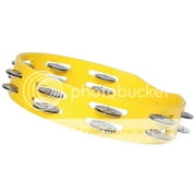 X8 Drums Spectrum Tambourine, Yellow