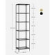 thumbnail image 2 of VASAGLE Estantería de Cristal de 6 Niveles, Librería, Expositor, Cristal Templado, Baño, Salón, Dormitorio, Oficina, Negro y Gris Pizarra, 2 of 5