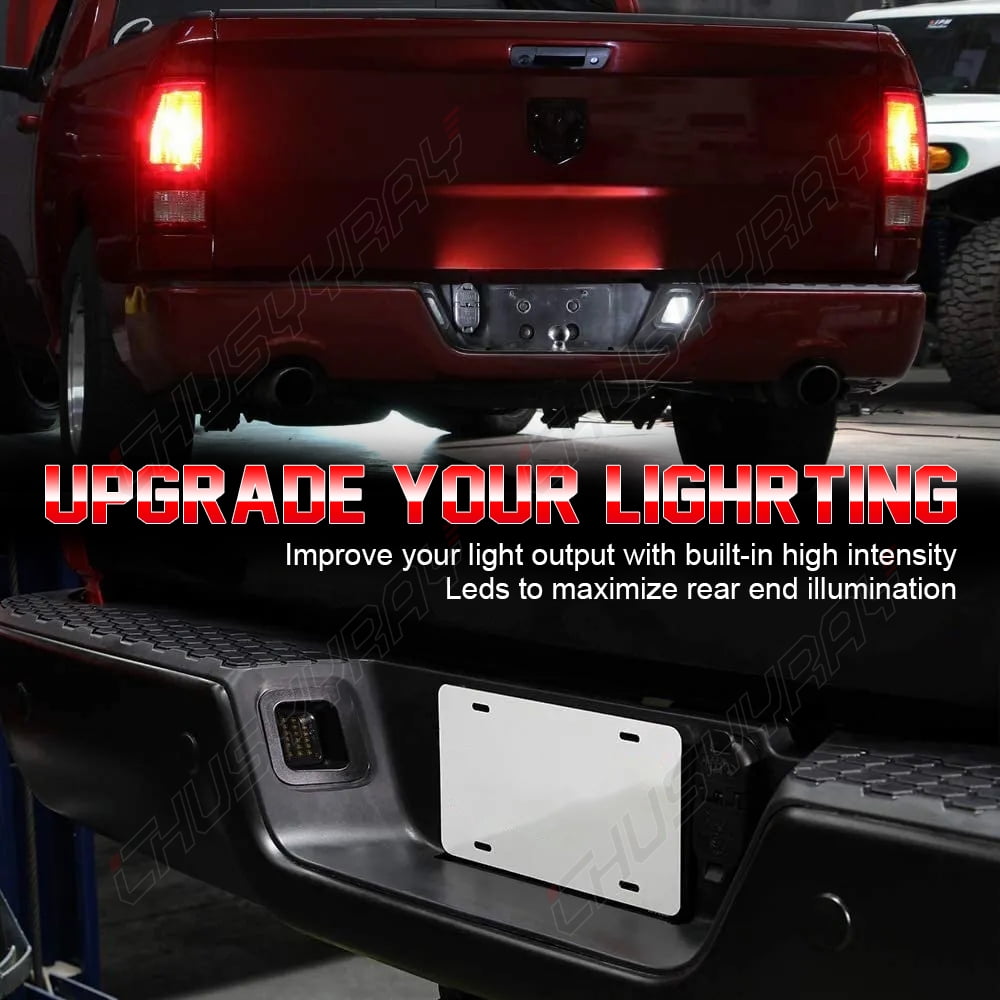 Compatible with 2003-2010 Dodge RAM 1500 2500 3500 2Pcs LED Rear License Plate Lights