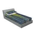 thumbnail image 2 of Ambesonne Forest Fitted Sheet & Pillow Sham Set, Autumn Woodland Nature, Twin, Grey Green, 2 of 2