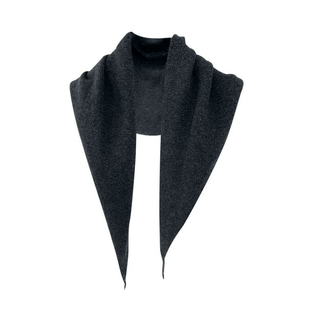 Bufandas de poliéster para mujer, moda, ocio, suaves, de invierno, lisas, con bolas de pelo