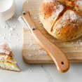thumbnail image 2 of Wooden Bread Lame Kitchen Tools Stainless Steel Scraper Bread Knife/slicer/cutter Dough Scoring Lame With Blades And Cover, 2 of 5