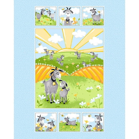 Quilt Fabric Panel - Susybee~Hildy the Goat Quilt Panel 35