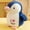 Blue, variant on I Love You" Penguin Plush Toy, Soft Stuffed Animal with Heart Embroidery, Romantic Gift for Girlfriend/Boyfriend,