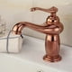 thumbnail image 2 of Grifo de Mezclador de Cascada Un Orificio / Manija Lavabo Del Fregadero Oro rosa, 2 of 9