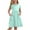 10# Cyan, variant on Short Sleeve Dress Girls with Pocket Summer Kids Toddler Skater Twirl A Line Solid Color T-Shirt Dress Casual 3-14 Y, Light Blue