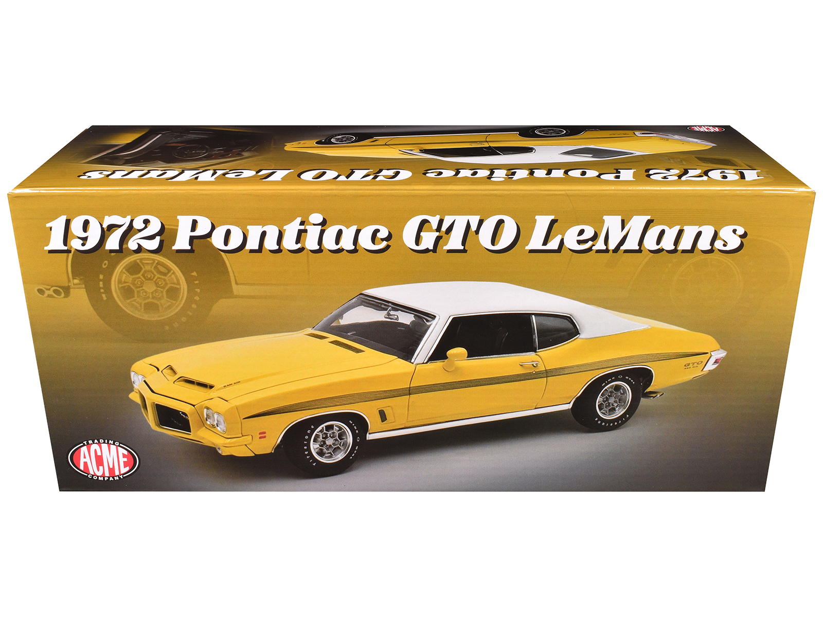 1972 Pontiac GTO LeMans Monarch Yellow with GTO Stripes and White