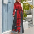 thumbnail image 3 of Vestido largo con balcón de París ropa de verano Vestidos de verano para mujer, 3 of 4