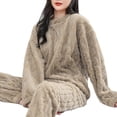 thumbnail image 3 of Conjunto de pijama de franela de invierno para mujer, pijamas de lana, ropa de dormir para el hogar, traje femenino de terciopelo grueso y cálido, sudadera de otoño, pijama para mujer, 3 of 5