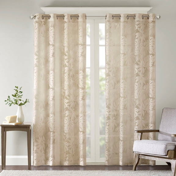 Burnout Window Sheer Natural 50"x84"