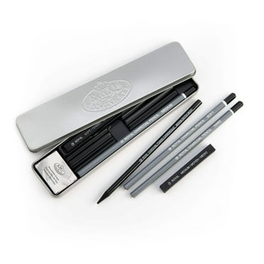 Royal & Langnickel Essentials - 8pc Charcoal Sketching Pencil Set with Mini Tin