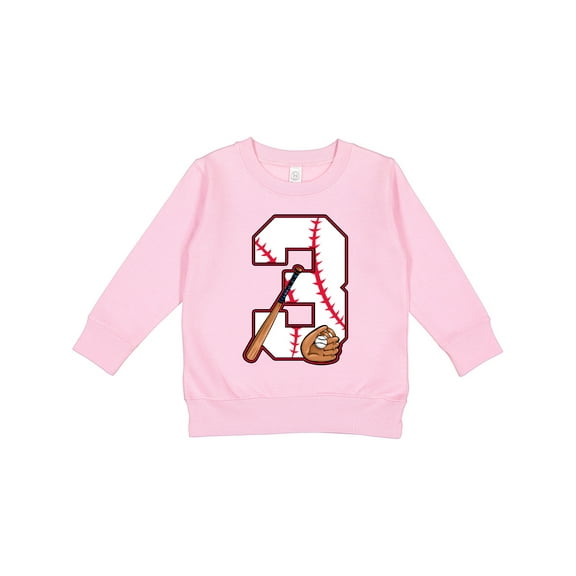 Inktastic Baseball Third Birthday Three Years Old Toddler Sweatshirt