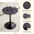 thumbnail image 4 of S-HOME Round Dining Table 23.6 Inch Circle Tulip Design With Thickened Top And Metal Pedestal For Living Room And Kitchen Use，Black+Gery, 4 of 11