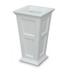 Mayne Fairfield 16” x 16” x 28” Square Tall White Self Watering Plastic Planter