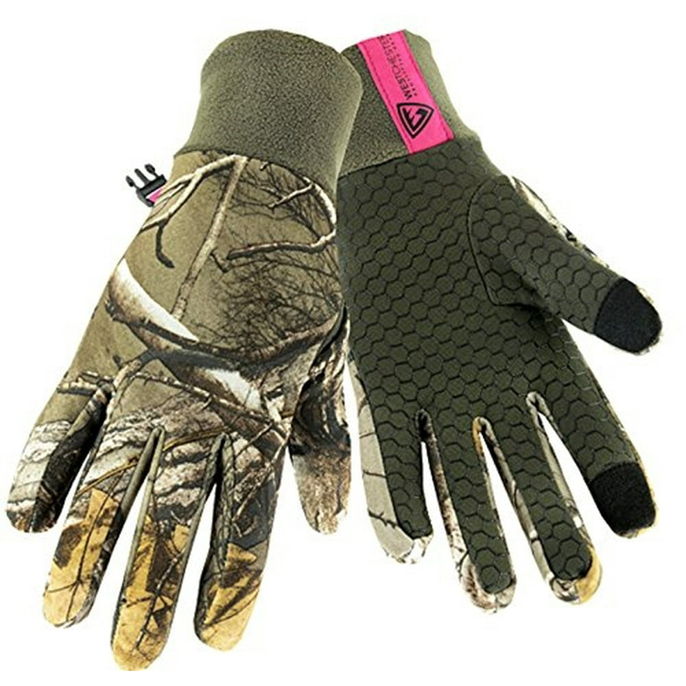 Realtree Xtra Women's Fleece Lined Gloves w Silicone Palm Grip - Large ...