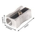 thumbnail image 7 of JMKQLZ 2pc Metal Mini Pencil Sharpeners Silver Single Hole Aluminum Alloy Handheld Sharpener Manual Pencil Sharpeners for Pencils, and Classroom Supplies, 7 of 7