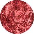 thumbnail image 1 of Ahgly Company Indoor Round Abstract Red Modern Area Rugs, 4' Round, 1 of 4