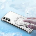 thumbnail image 6 of for Samsung Galaxy S22 Rugged Case Compatible with MagSafe Wireless Charging [Heat Dissipation] [Built-in Ring Holder Stand], Magnetic Shockproof Protective Case for Galaxy S22, Silver, 6 of 7