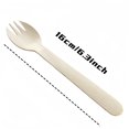 thumbnail image 4 of YOPTOP 100pcs Wooden Disposable Cutlery (100pcs) - Fork and Spoon Integrated  Individually Wrapped in Kraft Paper for Parties  Picnics  and Events,100 Pcs/Set, 4 of 7
