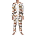 thumbnail image 3 of Naloa Corgi Dog2 Men’s Pajamas Set - Long Sleeve Button Down Sleep Shirt and Pajama Bottoms Sleepwear Set-Large, 3 of 7
