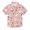 Cute Chicken with Cherry, variant on Small Short Sleeve Button Down Shirts Orange Flowers Casual Shirt 3-10 Years