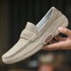 thumbnail image 3 of Zapatos casuales de verano para hombre, mocasines de cuero genuino para hombre, mocasines transpirables sin cordones, zapatos de conducción de estilo italiano (26,5 cm), 3 of 4