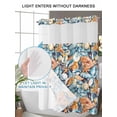 thumbnail image 4 of No Hook Cloth Fabric Shower Curtain with Snap in Liner, Orange Blue Coastal Waterproof Shower Curtains Set with See Through Top Window, Summer Ocean Shell Conch Retro Bath Curtains Shower 48"x72", 4 of 6