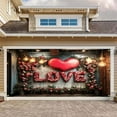 thumbnail image 4 of Mouliraty Valentine's Day Garage Door Valentine's Day Garage Backdrops Patio Party Decoration Door Hanging Flag, C, 4 of 6