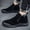 Black, variant on Men's Rubber Sole & Cushioned Insole - All-Terrain Traction for,Casual Attire (Unisex) &  High-Top Boots - Slip-On Outdoor Casual Shoes with Low-Cut Tube