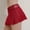 E-1425Red, variant on Women's Skirts High Waist Solid Color Lace Patchwork Comfortable Fashion Elegant Mini Skirt For Casual Daily Wear,Red,S