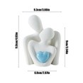 thumbnail image 2 of Eoozwa Hugging Couple Statue Ceramic Lover Figurine Home Decor Romantic Gift for Her on Wedding Anniversary and Valentines, TV Stand Decoration Knick Knacks for Shelves, 2 of 6