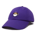 thumbnail image 4 of DALIX Cappuccino Hat Coffee Cup Womens Baseball Cap in Purple, 4 of 5