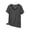 Dark Gray, variant on Staron Summer Tops for Women Casual V-Neck Short Sleeve Striped Modal Comfy Relaxed Fashion Basic Tee Shirt, Dark Gray L