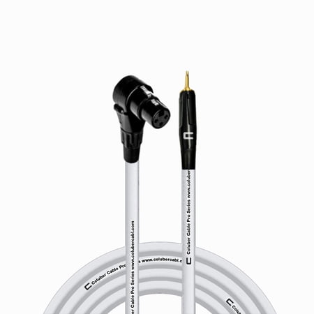Coluber Cable - Right Angle XLR Female to 3.5 TS Male - Pro 3-Pin Connector
