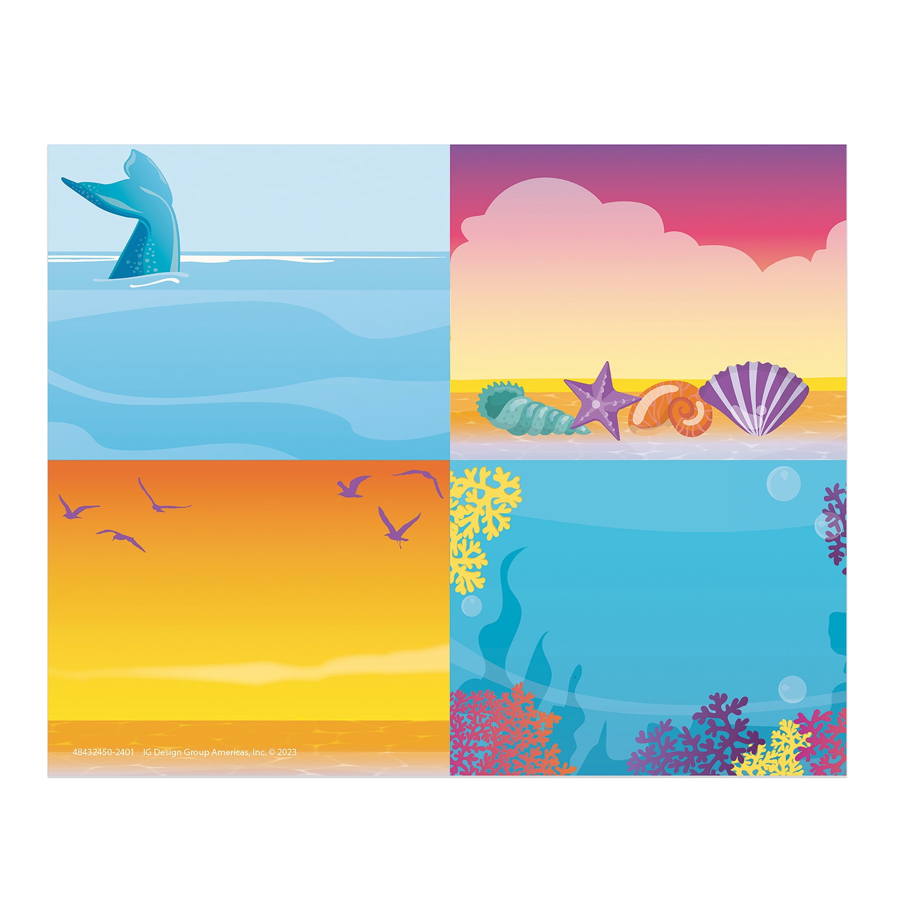 Eureka Seas the Day Name Tags, 2-7/8" x 2-1/4", 40 Per Pack, 6 Packs