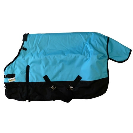 - Pony Horse 1200D Turnout Blanket Rip Stop Water Proof Medium Weight Turquoise