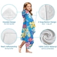 thumbnail image 7 of Pioneer Flower Floral Print Pattern Hooded Bath Towel，60"x35" for Ages 3 To 12 Kids, Quick Dry Lightweight Soft Microfiber Hood Beach Towel Cover Up for Kids, 7 of 7