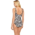 thumbnail image 3 of Ralph Lauren BROWN Zebra Ring Over-the-Shoulder One-Piece Swimsuit, US 14, 3 of 4