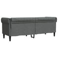 thumbnail image 4 of vidaXL Canapé Chesterfield 3 Places Tissu Gris Foncé, 4 of 5
