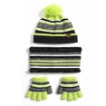 thumbnail image 1 of Gorro de invierno para niños, bufanda de invierno, juego de guantes, rayas cálidas, gorro de punto, bufanda, guantes, juego de bufanda de invierno para niñas de 3 a 7 años, 1 of 4